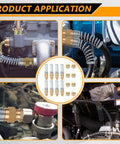 Air Brake Fittings Kit Beefed-Up Brass DOT 3/8 Inch Hose To 3/8 Inch Male End Connector With Spring Guard application