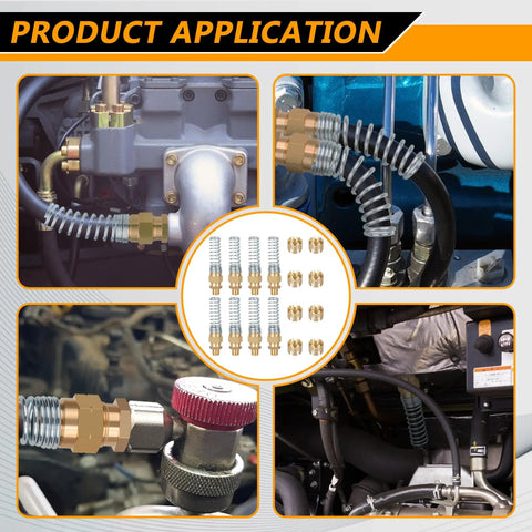 Air Brake Fittings Kit Beefed-Up Brass DOT 3/8 Inch Hose To 3/8 Inch Male End Connector With Spring Guard application