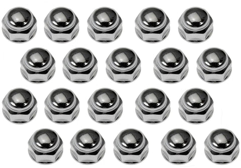 Twenty Chrome Acorn Bulge Wheel Lug Nuts One Half Inch By Twenty Threads Drop In Direct Fit Replacement Hardware For Select Vehicle Models