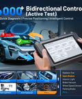 Do It All D7S OBD2 Scanner With Bidirectional Diagnostics And AI Assist showing active tests on a vehicle system.