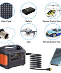 XT60 To 8mm Adapter Cable 14AWG DC8020 Power Connector for RC drones, solar generators, shown with compatible devices.