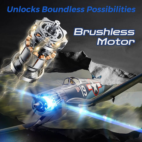 Brushless RC Plane For Adults With XPilot Stabilizer And 3D Aerobatics, F4U Corsair 500mm 4 Channel RC Airplane, brushless motor