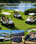 Golf carts on a golf course with 36V Golf Cart Battery With Real Time Bluetooth Monitoring And LCD Display, 4KWh LiFePO4 Pack.