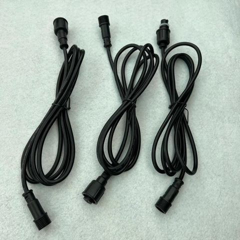 Straight Up Reliable 18 Awg Waterproof Extension Cord Featuring Secure Male To Female Plugs with black connectors and cords