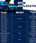 Wide application chart with blue car and list of Chrysler, Dodge, Jeep models for Pro Grade Camshaft Phaser Timing Chain Tool Kit.