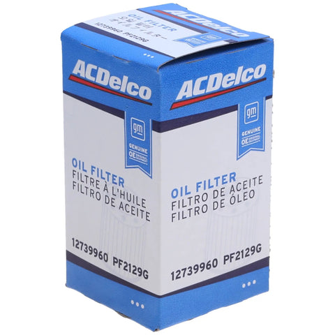 Box of PF2129G Oil Filter Kit For GM Vehicles with Easy Install and Premium Filtration includes filter O ring and seals.