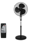Pedestal Floor Fan With Remote, Adjustable Height, Touch Control, 90 Degree Oscillation, 3 Speed Settings, Quiet Free Standing Cooling