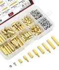 320 Piece Brass Spacer Standoff Kit With Male And Female Hex Spacers Nuts And Stainless Steel Screws For M2.5 Hardware Projects
