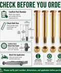 Quick Fix No Sweat Heavy Duty Deck Wheel Shoulder Bolts With Lock Nuts Solid Lawn Mower Repair installation guide and specs.