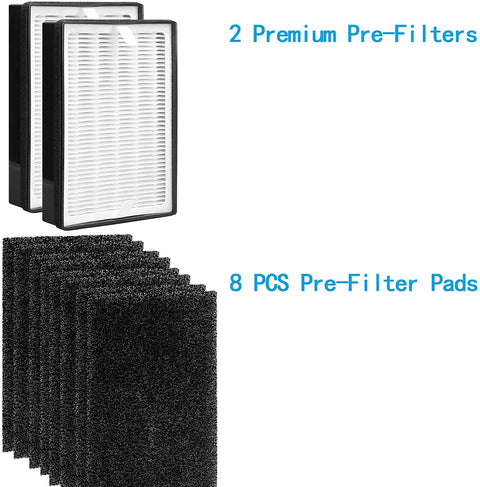 Replacement HEPA Filter Set For Levoit LV H126 With 2 HEPA Filters And 8 Activated Carbon Pre Filters Easy To Replace Value Pack