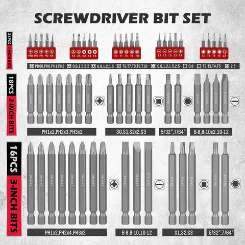 260-Piece Do It All Magnetic Security Bit Set with various screwdriver bits display.