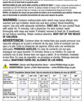 Label of Blue Medium Strength Thread Locker For Automotive And Metal Projects Pro Grade 36 Ml 1 Pack with safety instructions and IDH number.