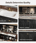 Fierce French Retro Double Sink Bathroom Vanity With Built In Led Defog Mirror And Dang Solid Freestanding Wood Cabinet showcasing seamless joint design and led mirror.