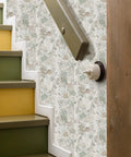 Stairway with Kid Friendly Peel And Stick Wallpaper With Boho Woodland Forest Vibe For Cabinets And Nursery Walls Removable Decor