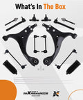 14 Piece Beefed Up Front Suspension Kit For Hyundai Elantra 2007 2012 With Front Lower Control Arms Lower Ball Joints