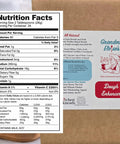 Label of Grandma Eloise's Dough Enhancer bag showing nutrition facts, part of Dough Conditioner For Bread Baking 25 Lb Pack Boosts Rise Texture And Fluff Keeps Loaves Fresher Longer Ideal For Whole Wheat And White Bread Natural Bread Improver Powder.