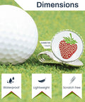 Berry Inspired Golf Ball Marker With Alignment Marker For Putting Green Metallic Ball Marker Accessory Funny Strawberry Theme 1 Inch Wide