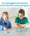 Children using Scratch Block Based Coding Kit for Students Ages 8 to 12 Hands On Unplugged Coding Activities for Classroom.