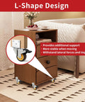 Rock Solid Side Mount Caster Wheels With Brake Set Of Four One Inch L Shaped Swivel Casters For Furniture Tables Carts Smooth Rollin, L-shape design for stability under furniture.