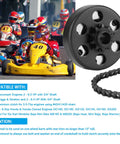 Centrifugal Go Kart Clutch Three Quarter Bore Ten Tooth Sprocket With 40 41 Chain 96 Links for 2 to 6.5 HP Engines