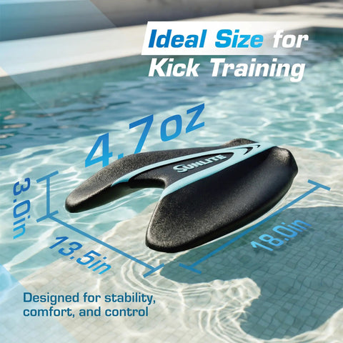 Hydrofoil Kickboard For Adults With Ergonomic Convex Design And Angled Cutouts, 18x13.5in, in pool