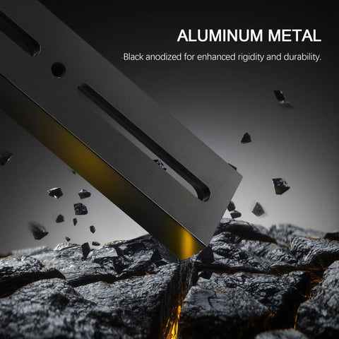 180mm Dovetail Mounting Plate For Vixen GP Style Quick Release, solid black anodized aluminum rail on rugged terrain