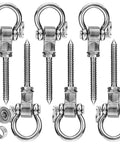 Beefy Heavy Duty Swing Hangers With Quiet Bearings, 180 Degree Swing Hardware, 1500 Lb Capacity, Anti Rust Steel Mounts Set