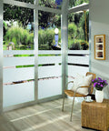 Self-Adhesive Privacy Glass Window Film Milky Tint 17 Inch By 78 Inch Roll 3-Pack With Applicator installed on patio doors