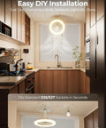 Easy installation of Adjustable Socket Fan Light With Remote And Extender For 2200 Lumen Enclosed LED Bulb Fan Mini Ceiling Fan