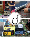 Beefy 10AWG Solar Panel Cable Kit For RV Marine Boat And Portable Solar Generators Power Stations 60cm Long Durable Wiring