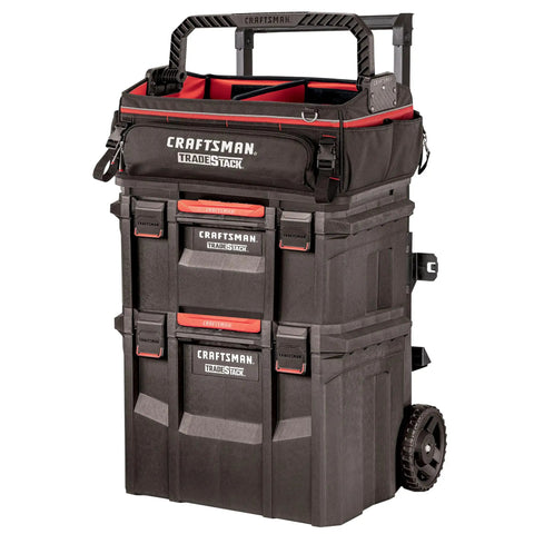 TradeStack 21 Inch Waterproof Tool Box With Lockable Stackable Design for indoor outdoor use, IP65 dust and water resistant