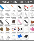 Guitar Setup And Repair Toolkit For DIY Enthusiasts With Fret Leveling Beam Crowning File Fret Rocker String Action Ruler and more.