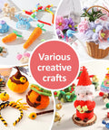 Bulk 500 Piece Rainbow Thick Pipe Cleaners Chenille Stems In 20 Colors, 12 Inch Long 6mm Diameter For Crafts, DIY Projects, Arts And School Activities, Soft Fuzzy Bendable Craft Supplies For Makers And Crafters used for colorful animal and holiday crafts