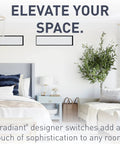White 15 Amp Rocker Wall Switches 10 Pack Single Pole Decorator Light Switches Easy Install And Smooth Operation Pass And Seymour Compatible 120 277V Residential Grade Sleek Slim Design in bedroom wall