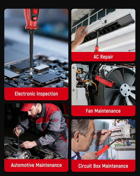 2-In-1 Voltage Tester Screwdriver With Non Contact Detector Pen, 3-500V AC Range, LCD Display, Live Wire Finder, Magnetic Slotted Tip, Continuity Test For Outlets And Circuits, Great For DIY Electricians used for electronics, AC repair, fan, auto, and circuit box maintenance