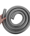 Built Tough Stainless Steel Flexible Wire Conduit For Electrical Cable Routing And High Temperature Rugged Metal Tubing, coiled for storage.