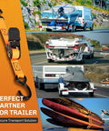 Boat Trailer Transom Tie Down Straps, Heavy Duty 1 Inch By 4 Feet, Retractable Ratchet Straps for securing boats and jet skis