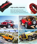 Four Pack Jeep Grab Handles For Roll Bar Paracord Set Off Road Ready with Red American Flag on Wranglers and Gladiators