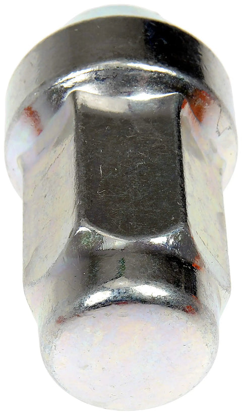 Close-up of One Piece M14x2.0 Dometop Wheel Nut with 21 mm Hex and 54 mm Length, corrosion-resistant.