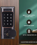 Keyless Entry Door Lock No Key Fumbles With Fingerprint And Keypad Bluetooth Smart Deadbolt For Front Door Anti Peeping Password