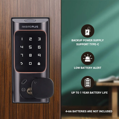 Keyless Entry Door Lock No Key Fumbles With Fingerprint And Keypad Bluetooth Smart Deadbolt For Front Door Anti Peeping Password