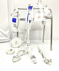 Nylon Horse Driving Harness For Single Horse Cart Pony, Blue And White, Chrome Plated Buckles, Fully Padded Comfort Fit