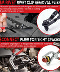 Heavy Duty Electrical Disconnect Pliers Set for Cars, Trucks and SUVs, pliers removing electrical connectors in engine bay