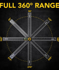 Built Tough Aluminum Digital Angle Finder And Precision Protractor Gauge with full 360-degree range and clear LCD display.