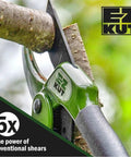 Heavy Duty Ratcheting Pruning Shears For Effortless Garden Cuts Up To 1.5 Inches trimming branch with SK5 steel blades