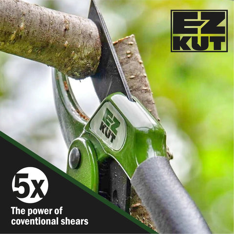 Heavy Duty Ratcheting Pruning Shears For Effortless Garden Cuts Up To 1.5 Inches trimming branch with SK5 steel blades