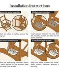 Installation instructions for platform rocker recliner springs replacement one pair for rocking chairs five and one eighth inch long.