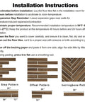 Installation instructions for Hilarious 36 Pack Peel And Stick Waterproof Wood Grain Vinyl Flooring Tiles 54 Sq Ft Self Adhesive