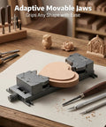 Fractal Vise With 100 Degree Adjustable Jaw For Irregular Shapes And Tall Pieces 120mm Clamping Range Dual Fixation Design Keeps Your Clamping Game Tight On CNC Router Machines, holding wood hearts