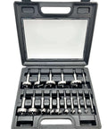 CORTOOL Forstner bit set, 16 pieces with hex shank, wood drill bits in a plastic carrying case